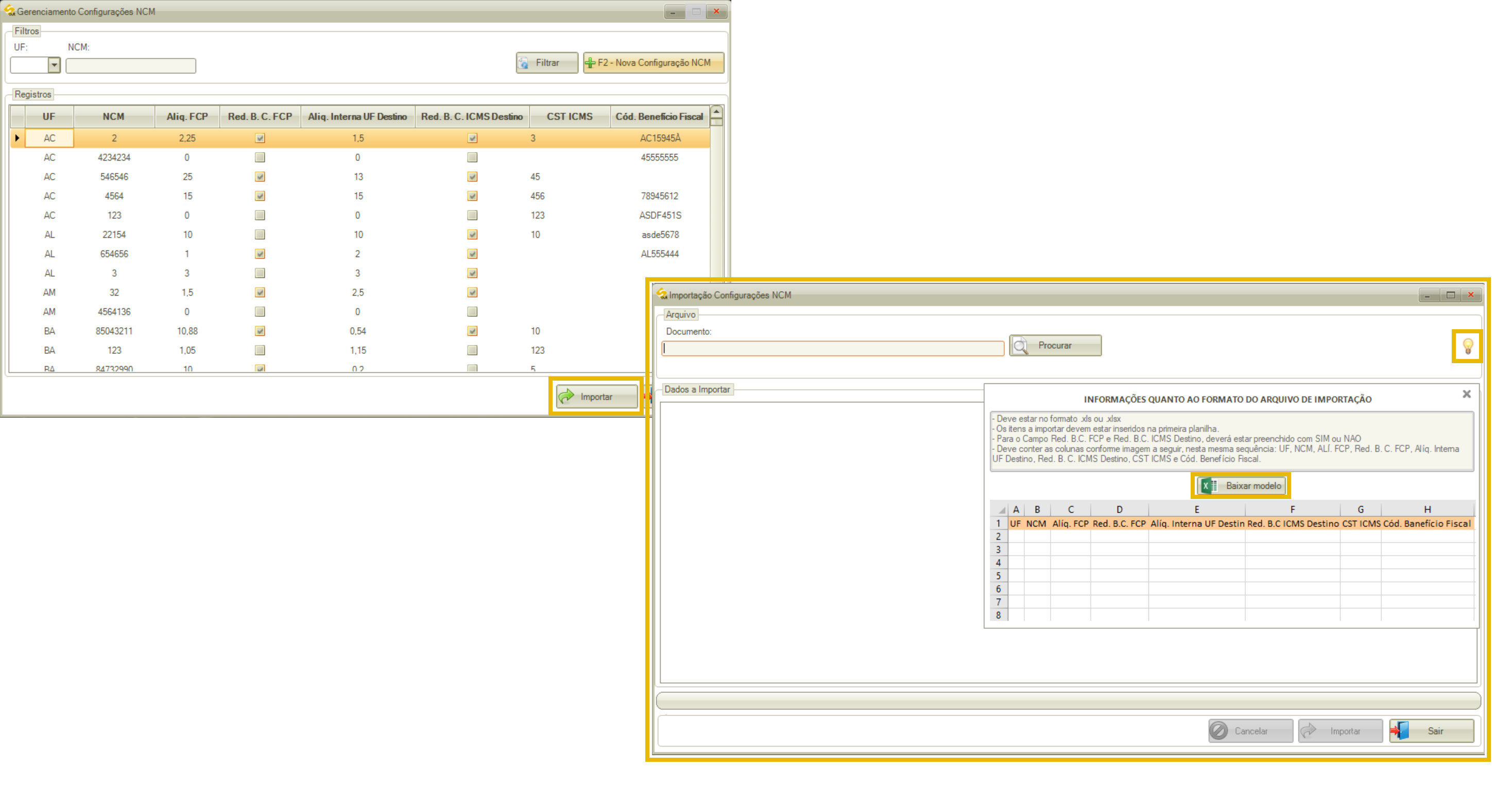 Configurações NCM – Knowledge Base SmartSoftwares