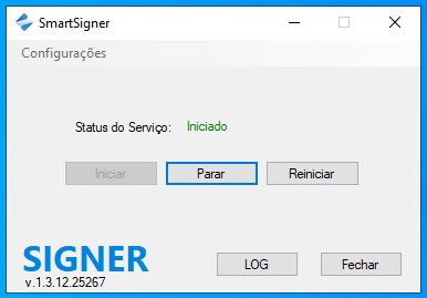 SmartSigner com Agent iniciado